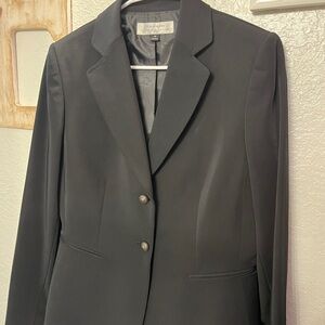 Tahari Charcoal Blazer with Silver Buttons